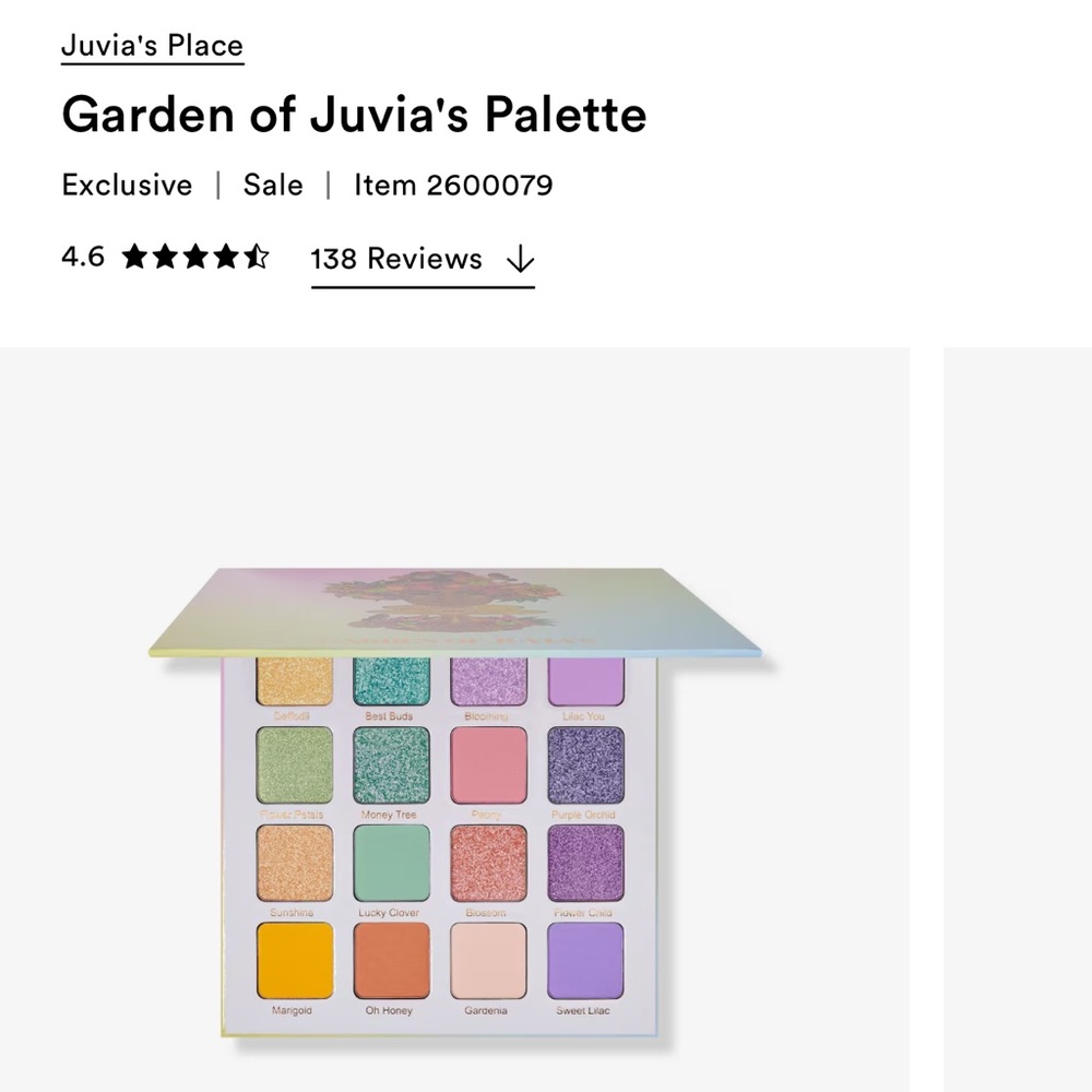 Juvia’s Place Garden of Juvia eyeshadow palette 🎨 Brand New No Box